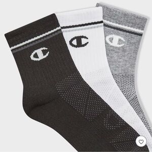 NWT Champion 3 pairs all-sport performance cushion, moisture wicking mid crew